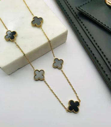 Black Anti Tarnish Vancleaf Neckpiece