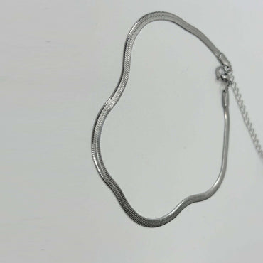 Silver Anti Tarnish Snake Chain Anklet
