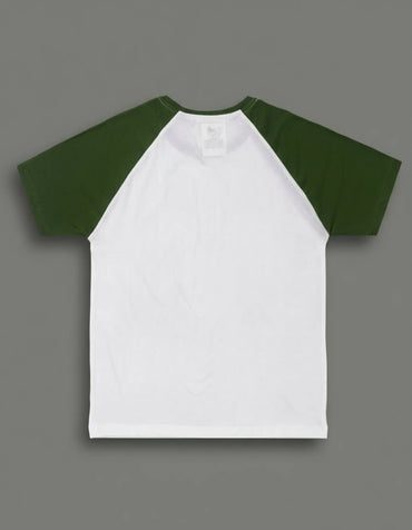 Raglan White And Green