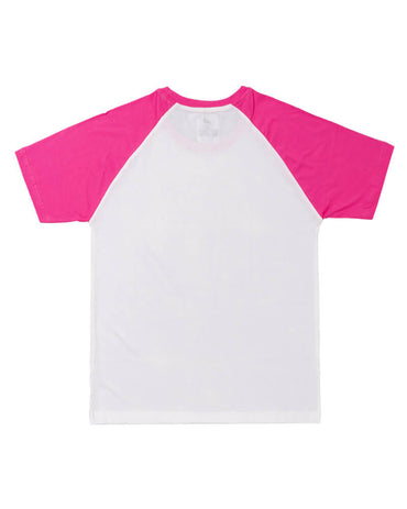 Raglan White And Pink
