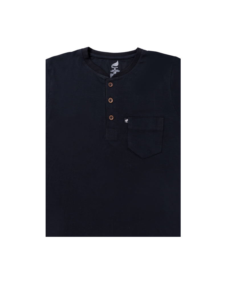 Henley Collar Black