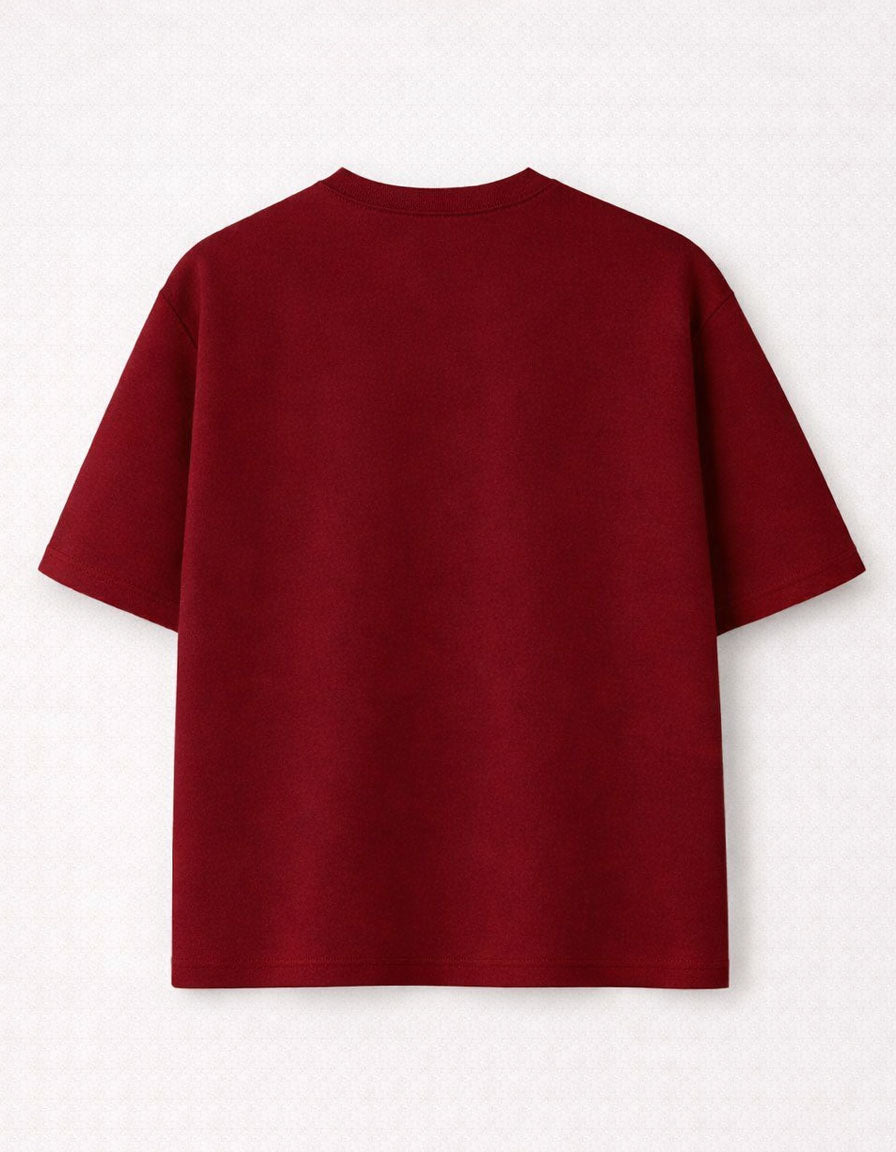 Maroon Premium Looperknit Cotton Drop Shoulder