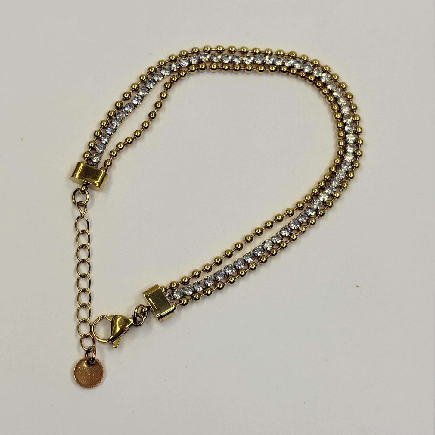 Gold Anti Tarnish AD Stone Bracelet
