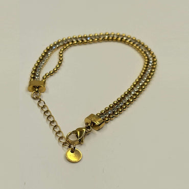 Gold Anti Tarnish AD Stone Bracelet
