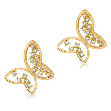 Golden Anti Tarnish Butterfly AD Studs