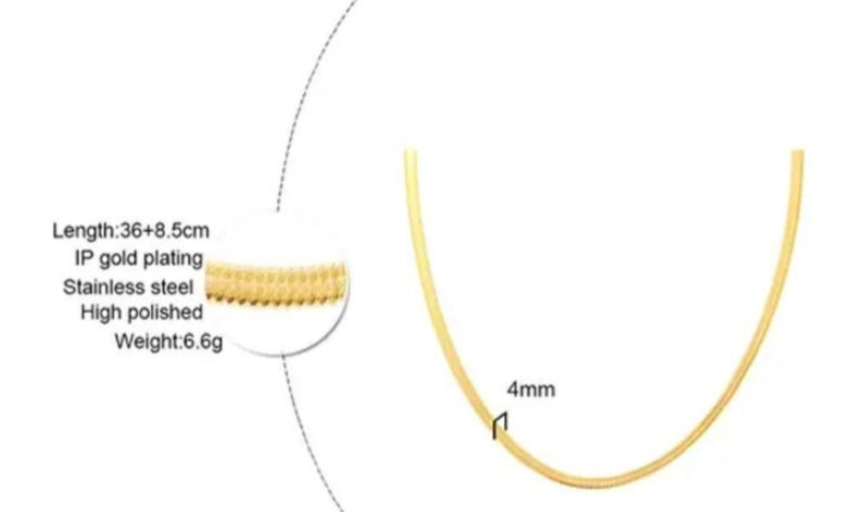 Gold Anti Tarnish Snake Chain