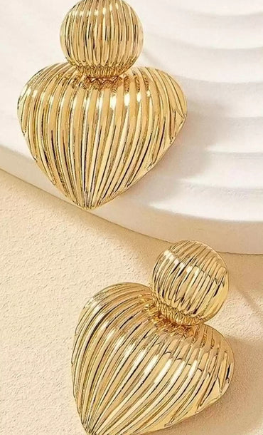 Golden Heart Earrings