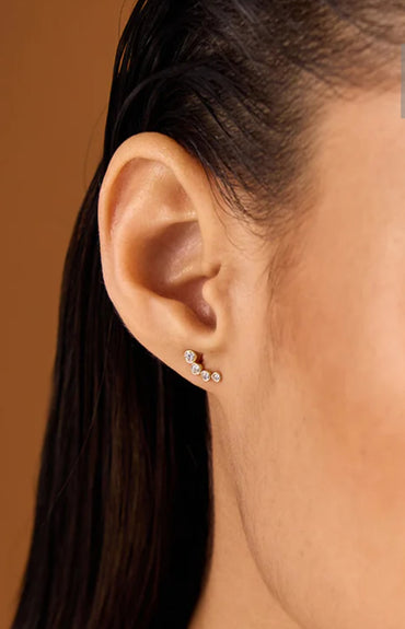 Golden Anti Tarnish Stacked AD Studs