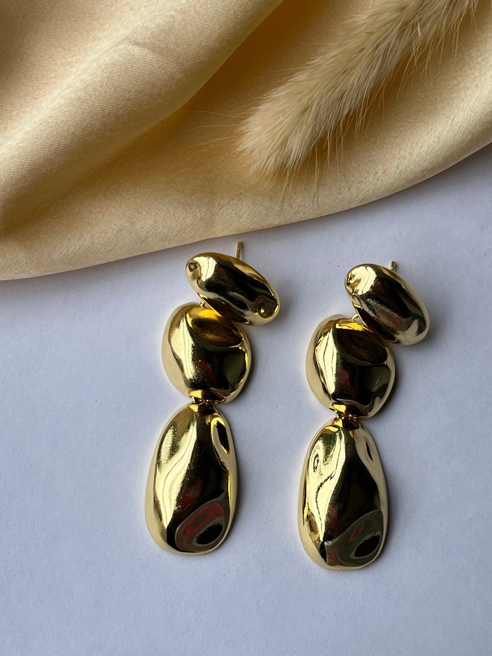 Golden Triple Drop Anti Tarnish Danglers