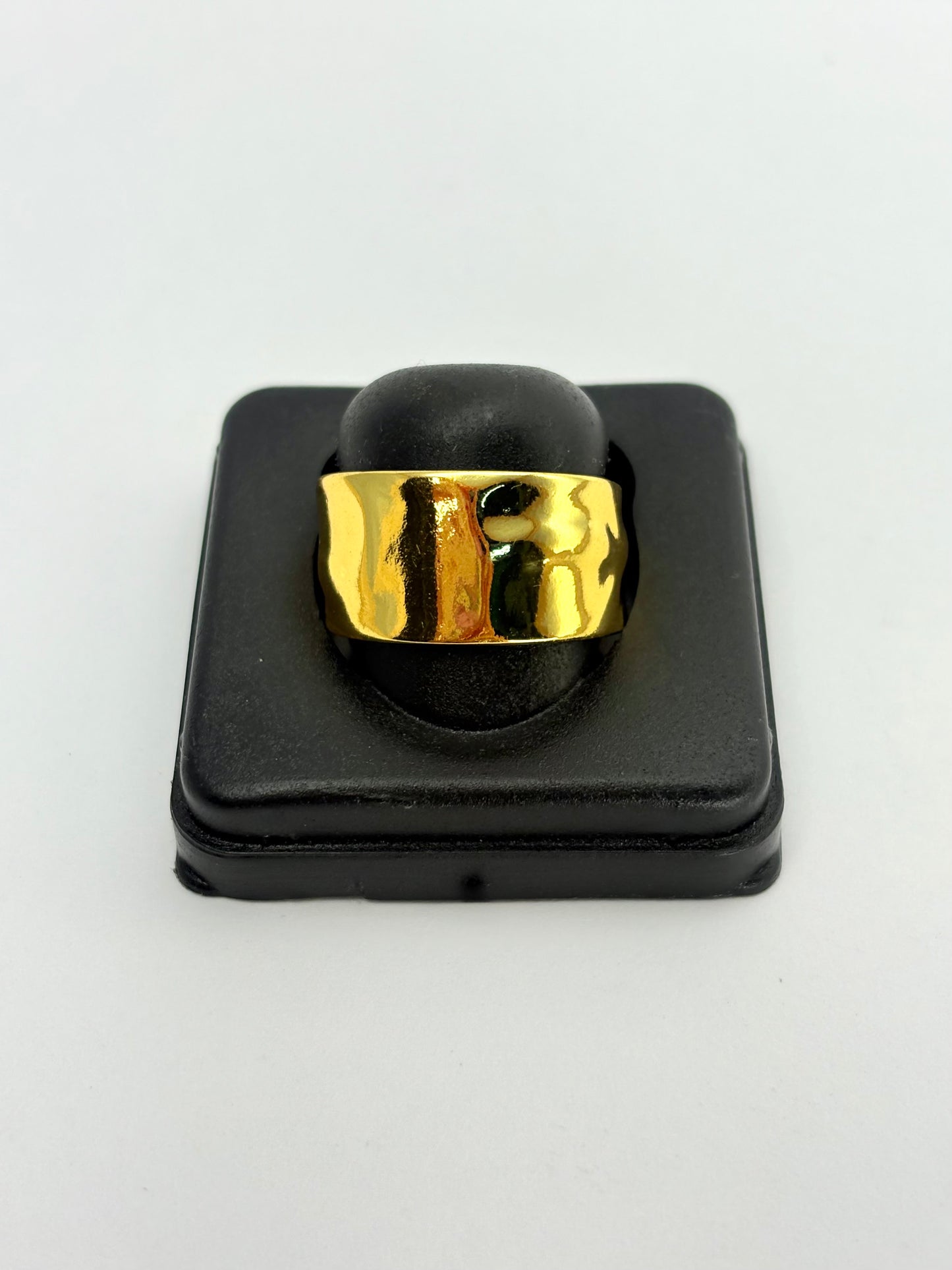 Gold Plated Anti Tarnish Textured Ring