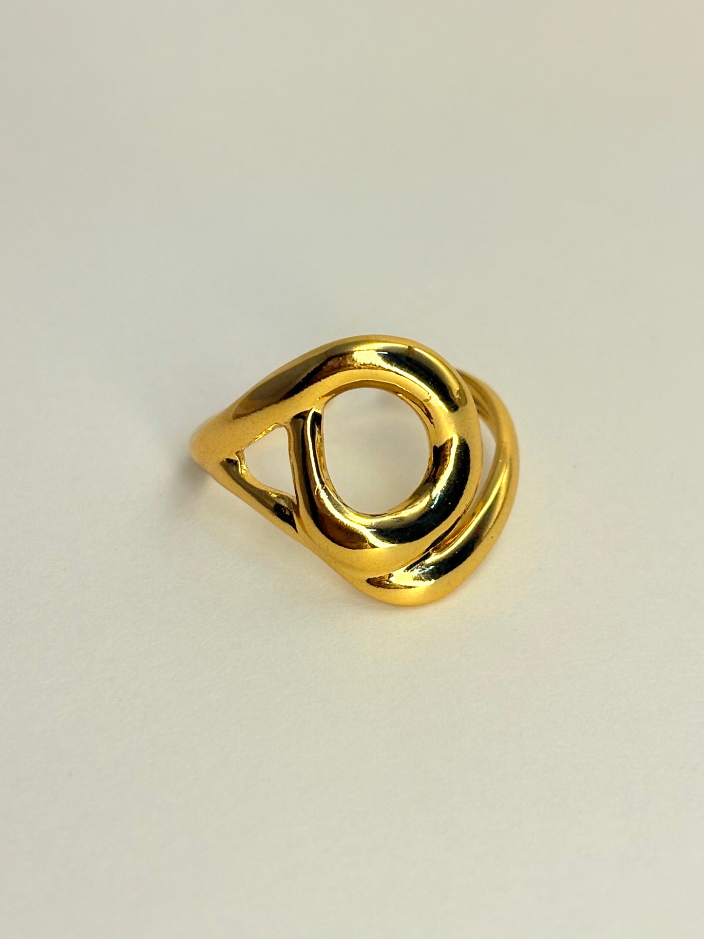 Gold Plated Anti Tarnish Twisted Ring