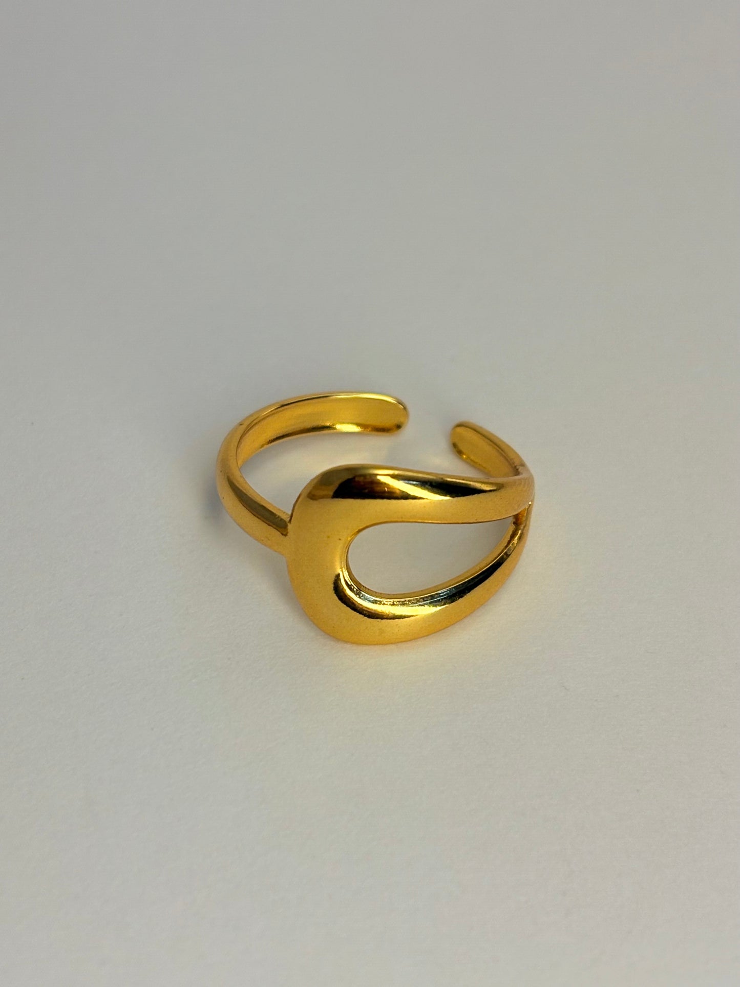 Gold Plated Anti Tarnish Contour Ring