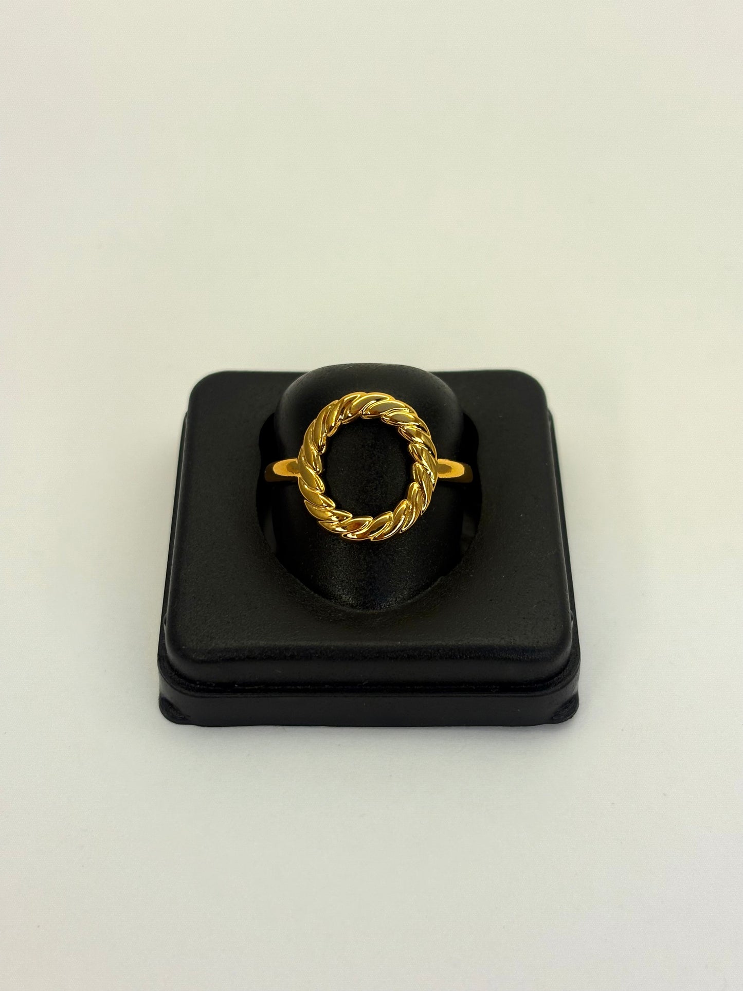 Gold Plated Anti Tarnish Adjustable Braided Ring