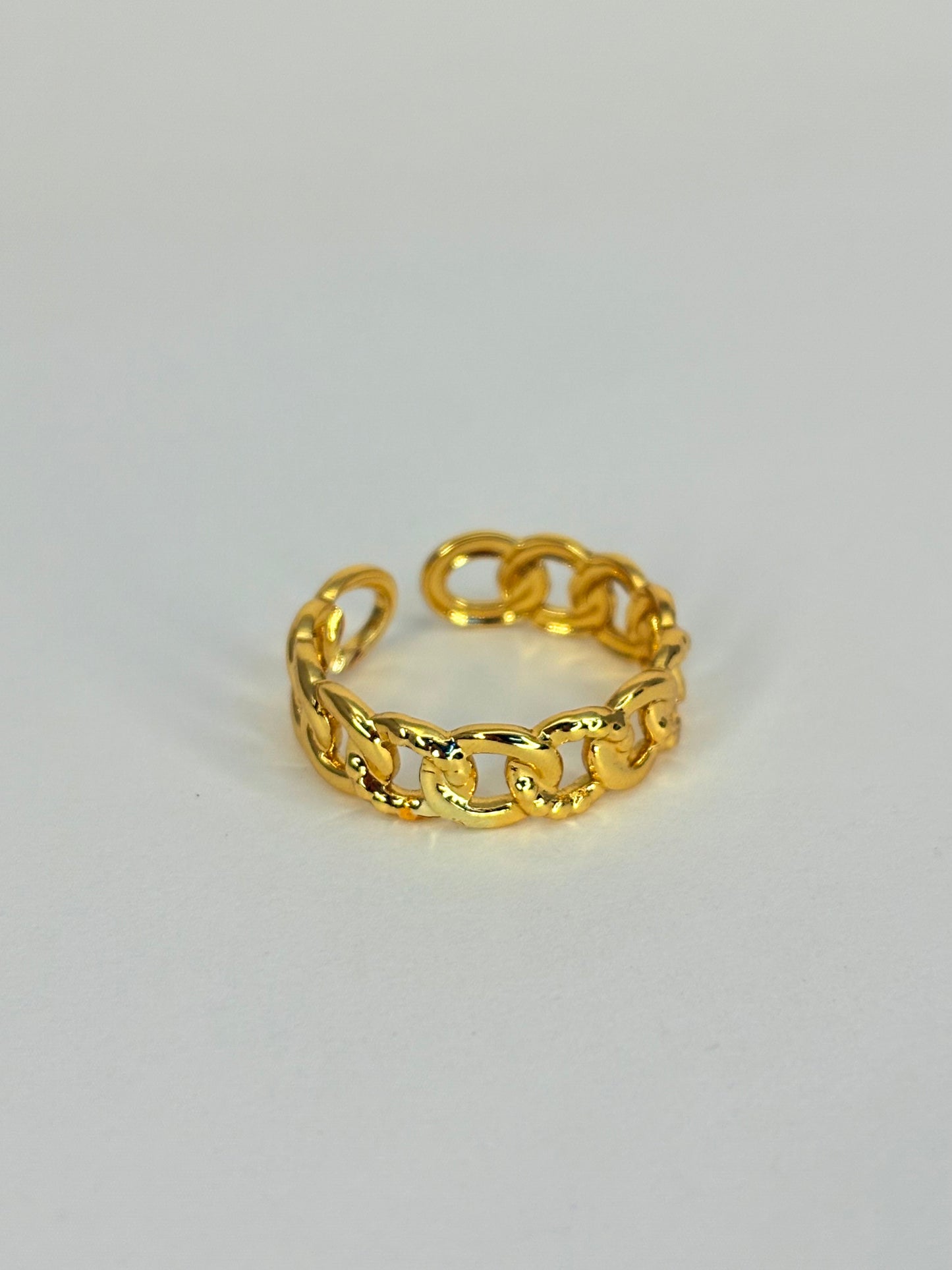 Gold Plated Anti Tarnish Link Ring