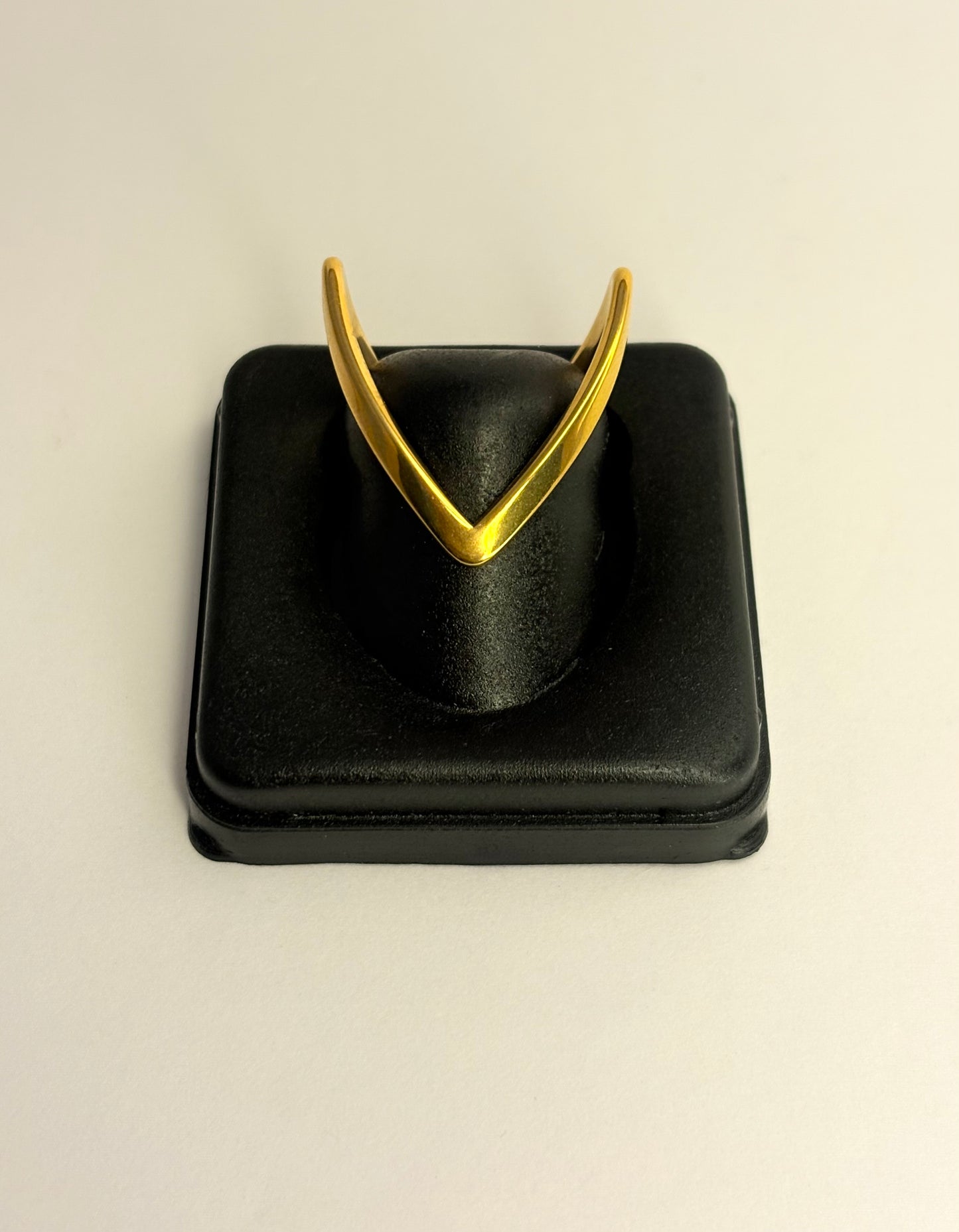 Gold Plated Anti Tarnish V Band Ring