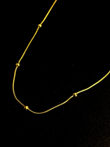 Gold Anti Tarnish Ball Neckpiece