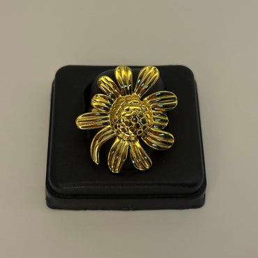 Golden Anti Tarnsih Sunflower Ring