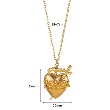 Gold Anti Tarnish Sacred Heart Neckpiece