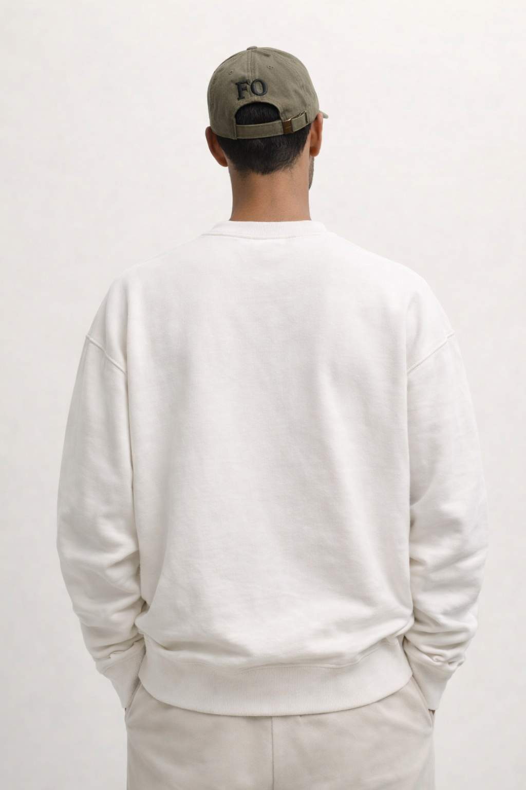 Azure Dragon Drop Shoulder Sweatshirt - White