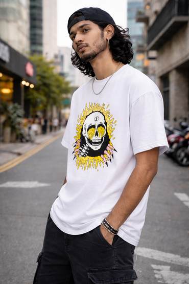 FO Golden Grin Cotton Drop-Shoulder Tshirt