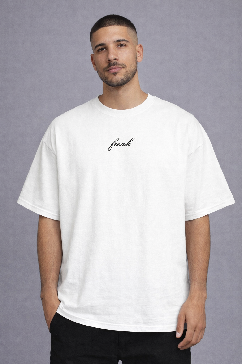 FO “Freak” Minimal Drop-Shoulder Tee – White