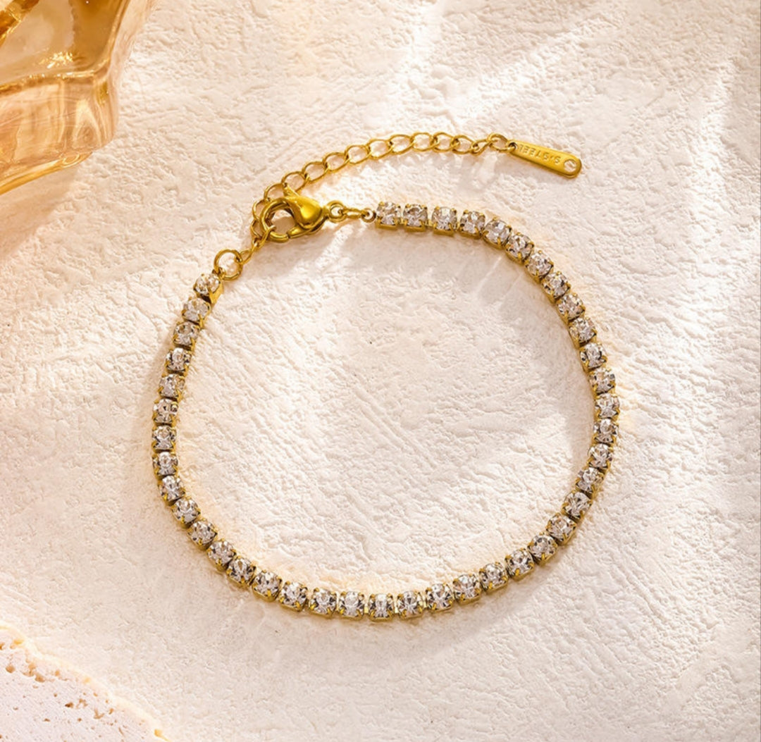AD Zircon Anti Tarnish Tennis Bracelet