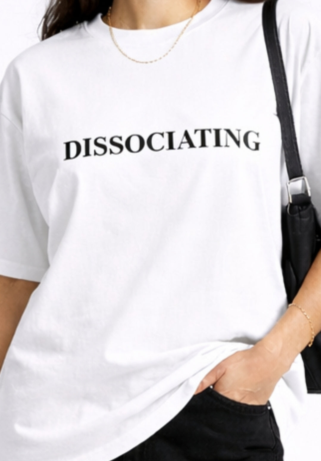 FO Dissociating drop-shoulder tee - White