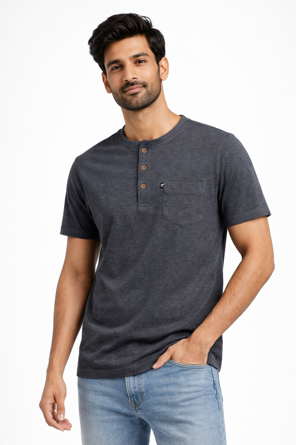 FO Essential Henley Collar Tshirt