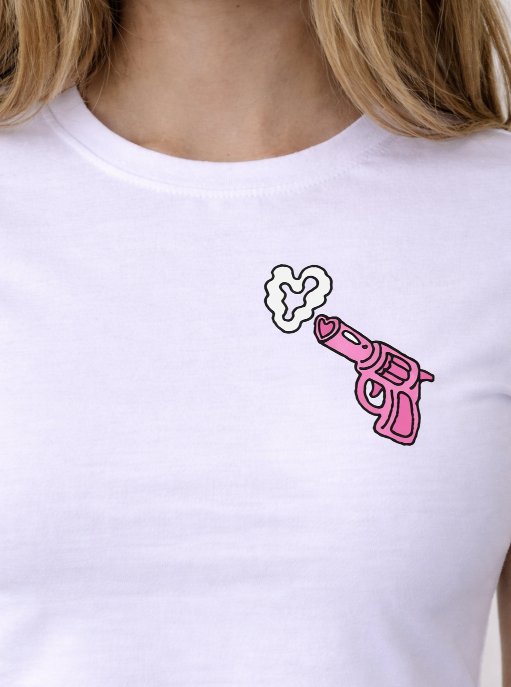 FO Love Shot Baby Tee – White