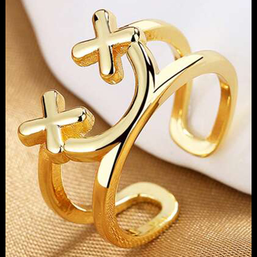 Gold Plated Anti Tarnish Smiley Face Ring