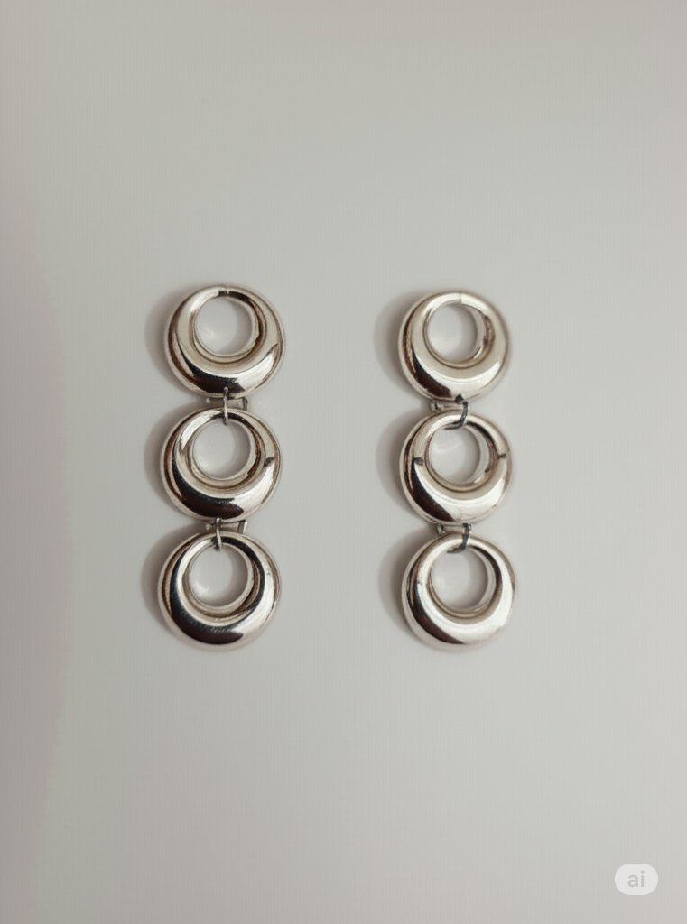 Silver Link Danglers