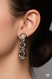 Silver Link Danglers