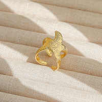 Gold Plated Anti Tarnish Starfish Ring