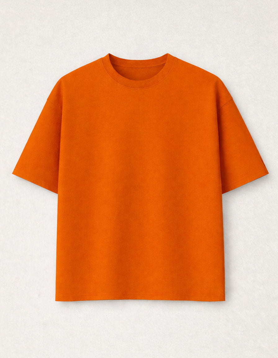 Orange Premium Looperknit Cotton Drop Shoulder
