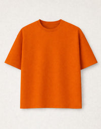 Orange Premium Looperknit Cotton Drop Shoulder