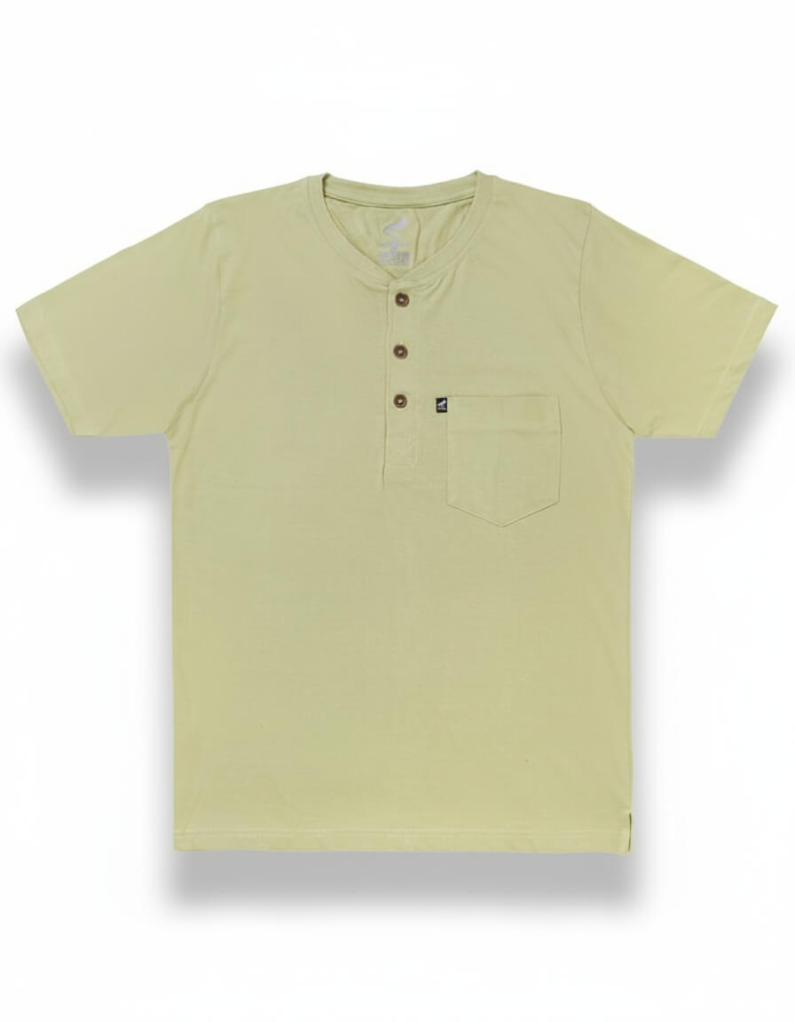 Henley Collar Green