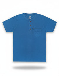 Henley Collar Blue
