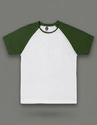 Raglan White And Green