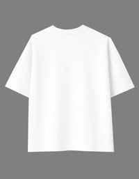 White Premium Looperknit Cotton Drop Shoulder