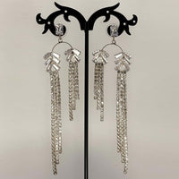 Silver AD Stone Dual Danglers