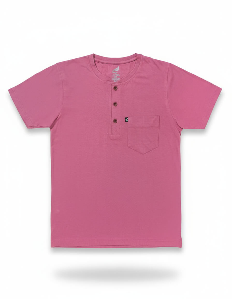 Henley Collar Pink