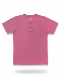 Henley Collar Pink
