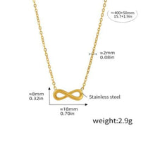 Golden Anti Tarnish Infinity Neckpiece