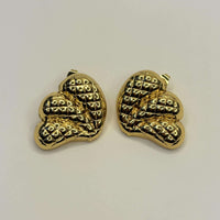 Golden Anti Tarnish Clam Earrings