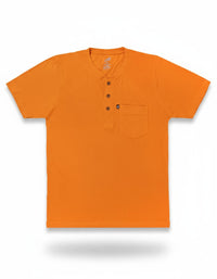 Henley Collar Cotton Orange