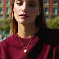 Golden Anti Tarnish Sun Heart Neckpiece