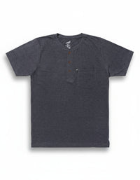 Henley Collar Gray