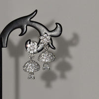 Silver AD Stone Jhumkas