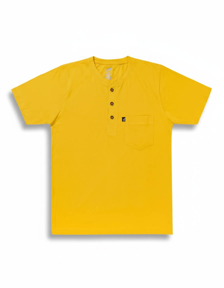 Henley Collar Yellow