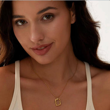 Golden Textured Double Layered Neckpiece